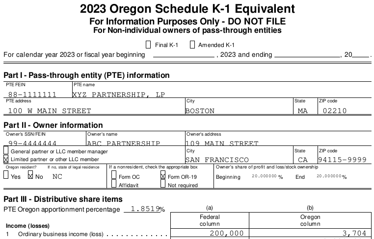 Oregon K-1 image